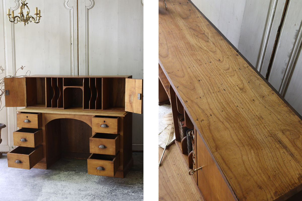 H124 フランスアンティーク 1900年初頭 書斎デスク